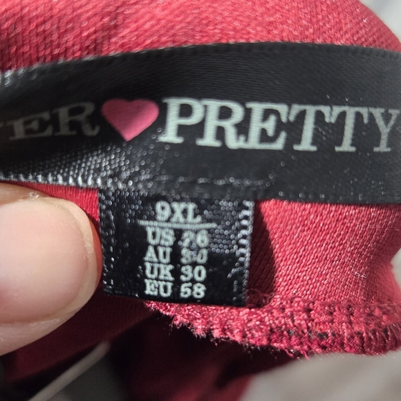 Ever PrettyPlus Size Sleeveless High Slit Formal Chiffon Dress NWT Sz 26 - Picture 6 of 14